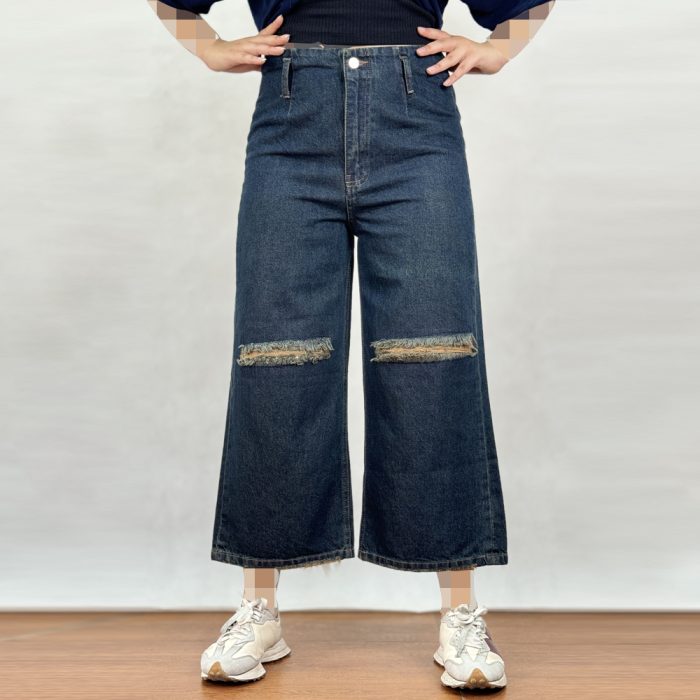 شلوار جین وایدلگ تیره - Image 2