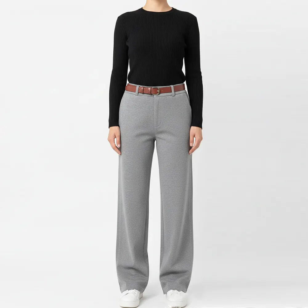 شلوار نیم بگ فوتر لامر شلوار فوتر لامر نیم بگ پاییزه | قد 105 - Image 1