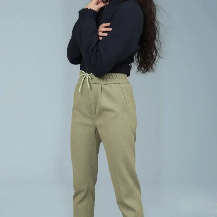 شلوار فوتر زنانه قد 90 کمر کش دار - Image 4