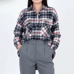 شکت زنانه چهارخونه پشمی