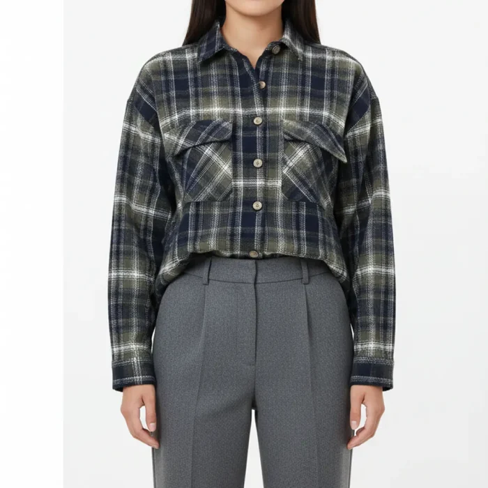 شکت زنانه چهارخونه پشمی - Image 6