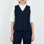 جلیقه زنانه سه دکمه کرپ دیپلمات