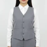 جلیقه زنانه سه دکمه کرپ دیپلمات - Image 2