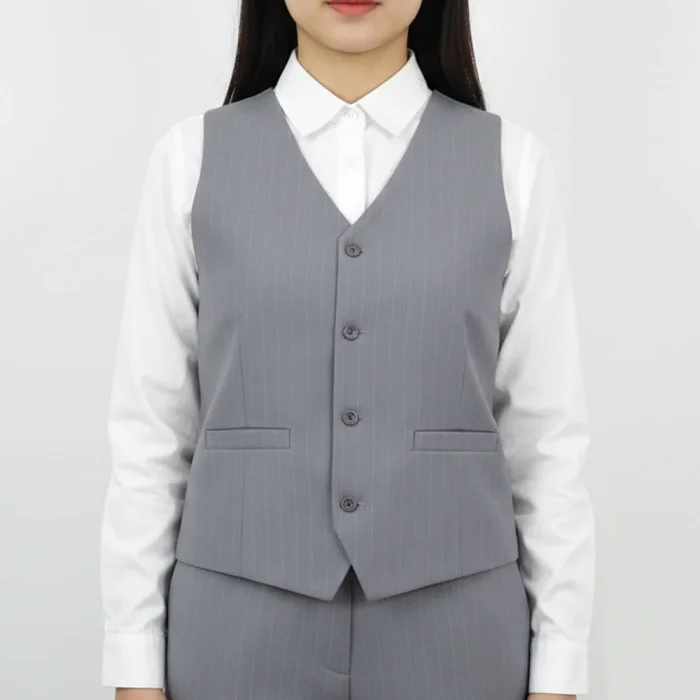 جلیقه زنانه سه دکمه کرپ دیپلمات - Image 2