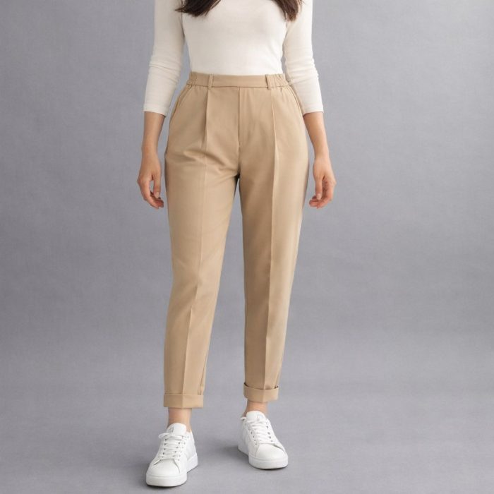 شلوار زنانه کمر کشی قد 90 - Image 4