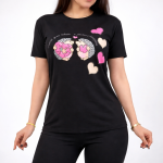 ست تیشرت شلوار خانگی زنانه ویسکوز | فری سایز طرح شماره 1 - Image 2