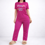 ست تیشرت شلوار خانگی زنانه ویسکوز | فری سایز طرح شماره 4