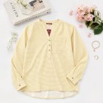 شومیز مجلسی و دورهمی نخی زنانه وارداتی آستین بلند مچ‌دار - Image 5