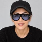 عینک آفتابی زنانه و مردانه مدل تام فورد uv400 خلبانی آبی فریم مشکی | مستر کوالیتی اورسایز استایلی - تصویر 6