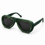 عینک آفتابی لویی ویتون زنانه و مردانه مدل 7781 | LOUIS VUITTON فریم کائوچویی ارتشی سبز UV400 مناسب روزمرگی - تصویر 3