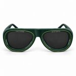 عینک آفتابی لویی ویتون زنانه و مردانه مدل 7781 | LOUIS VUITTON فریم کائوچویی ارتشی سبز UV400 مناسب روزمرگی - تصویر 5
